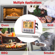 TempPro TP17W Dual-Probe Leave-In Meat Thermometer—Timer, USDA Presets & High/Low Alarm