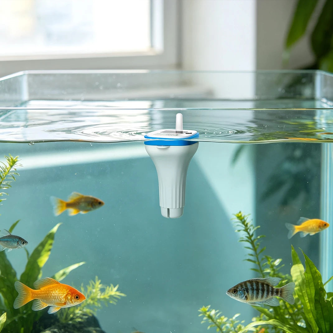 Thermomètre de piscine solaire sans fil TempPro TempAir PLUS TP212B - Portée de 150m, étanche IPX8