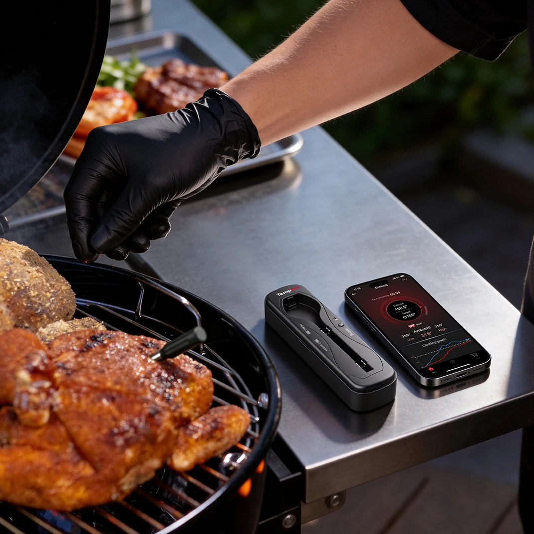 Termómetro inalámbrico para carne TP960 TempSpike con Bluetooth (alcance de 152 m)