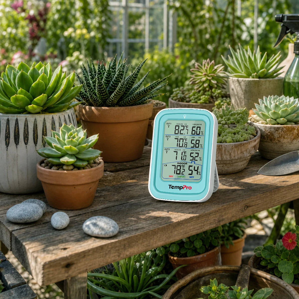 TempPro TempAir PLUS TP220B Wireless Indoor Outdoor Thermometer & Hygrometer — 3 Remote Sensors, 500ft