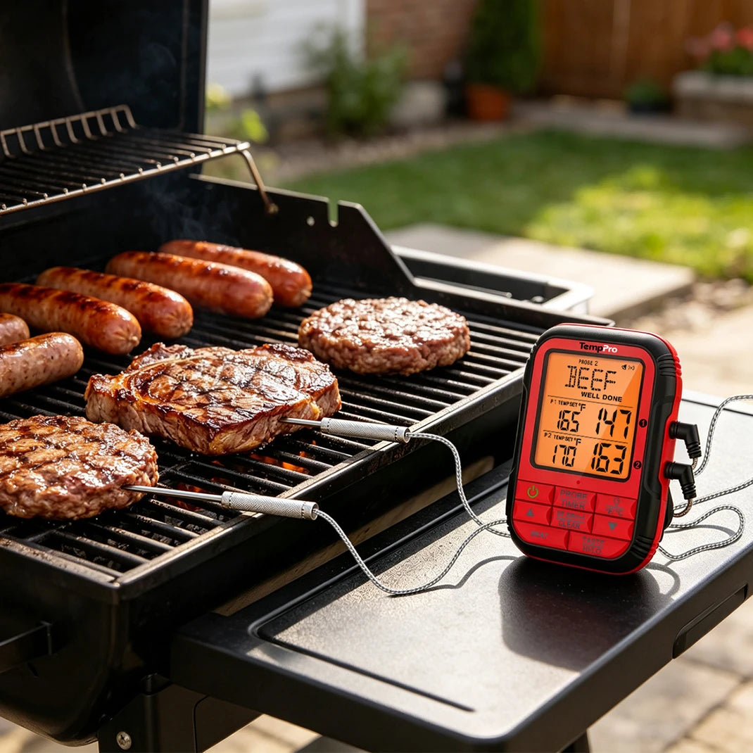 Backyard BBQ Kit: 500' Wireless, Bluetooth & 2 Instant-Reads