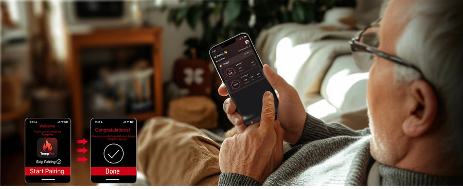 Termómetro inalámbrico para carne con Bluetooth TP920