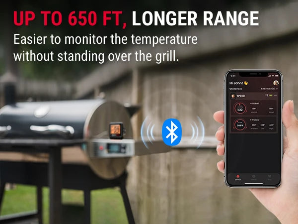Termómetro inalámbrico para carne con Bluetooth TP920