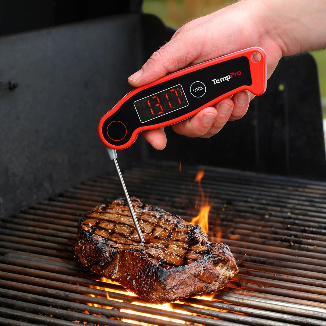 Termómetro de carne de lectura instantánea TempPro TempSwift ELITE TP19 — Digital, rápido y preciso, retroiluminado