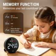Temporizador digital de cocina TempPro TM04B - Control de un toque, LED de 3.1"
