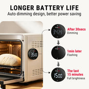 Temporizador digital de cocina TempPro TM04B - Control de un toque, LED de 3.1"