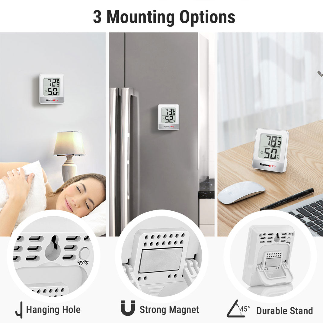 TP49W 3-Packs Digital Indoor Thermometer Hygrometer