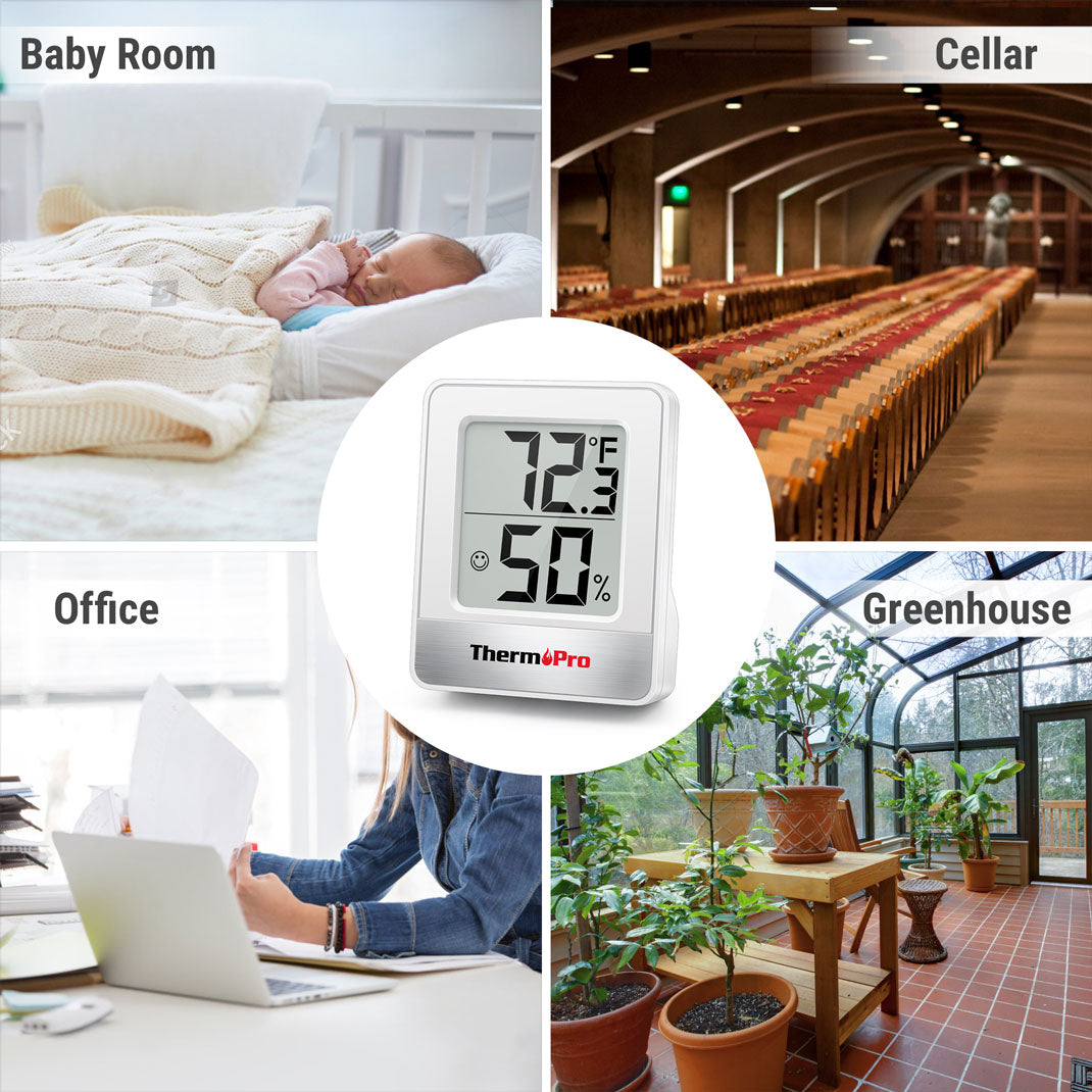 TP49W 3-Packs Digital Indoor Thermometer Hygrometer