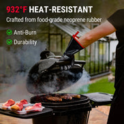 TempPro TP100 Waterproof BBQ Gloves — 932°F Heat-Resistant, 14" Sleeves