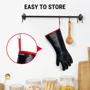 TempPro TP100 Waterproof BBQ Gloves — 932°F Heat-Resistant, 14" Sleeves