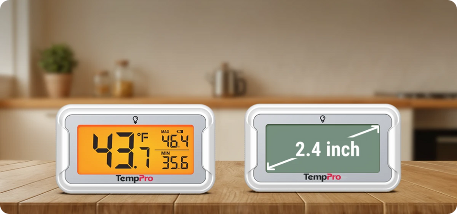 Termómetro digital para refrigerador y congelador TempPro TempAir CORE TP110 — Impermeabilidad IPX6, ±1.0 °C