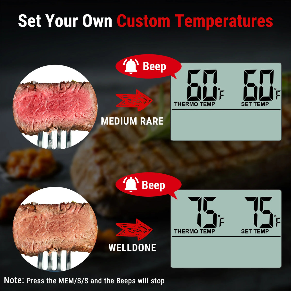 TempPro TempTrack CORE TP16 Leave-In Meat Thermometer — Oven & Grill Safe, Programmable Alarm