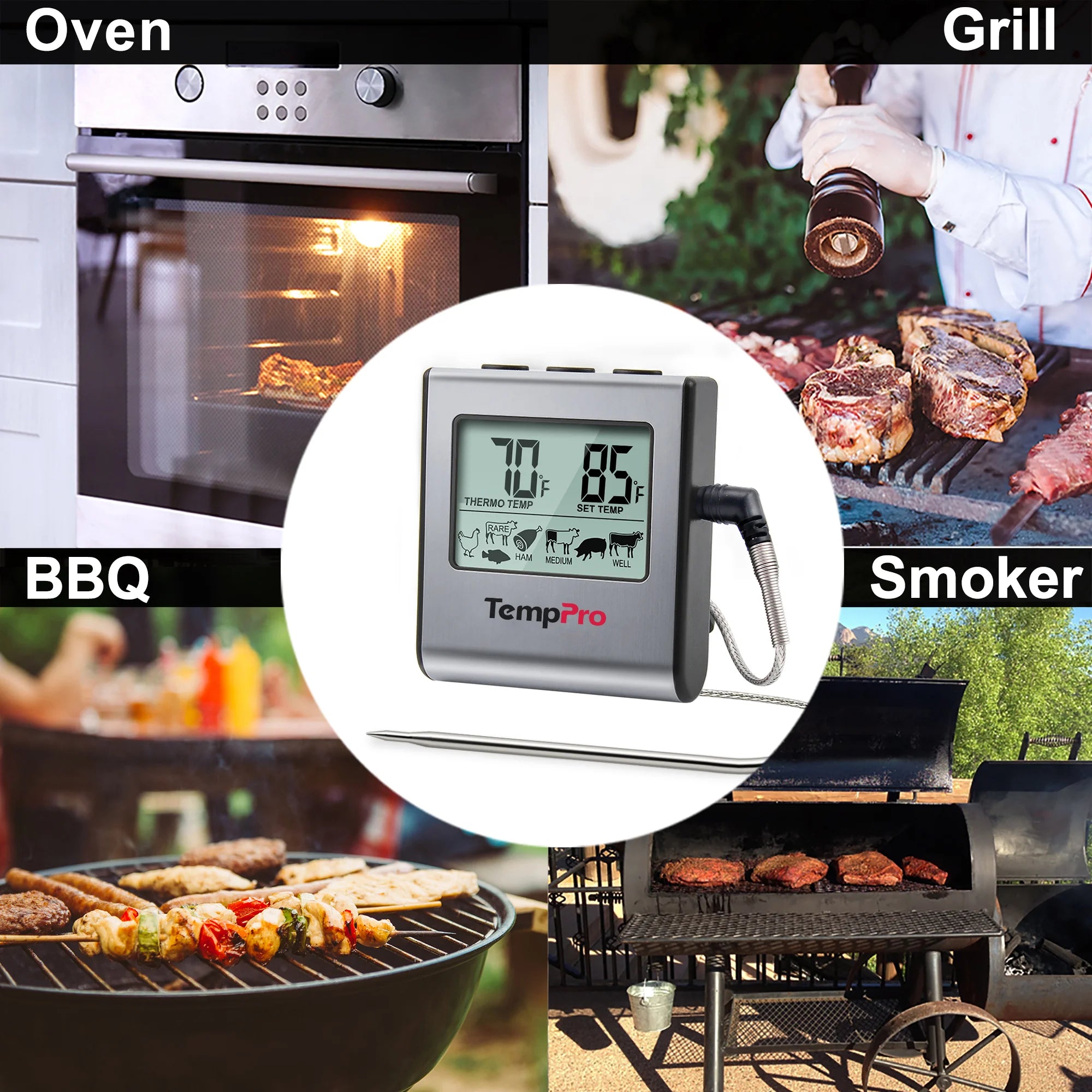 Thermomètre à viande sans rinçage TP16