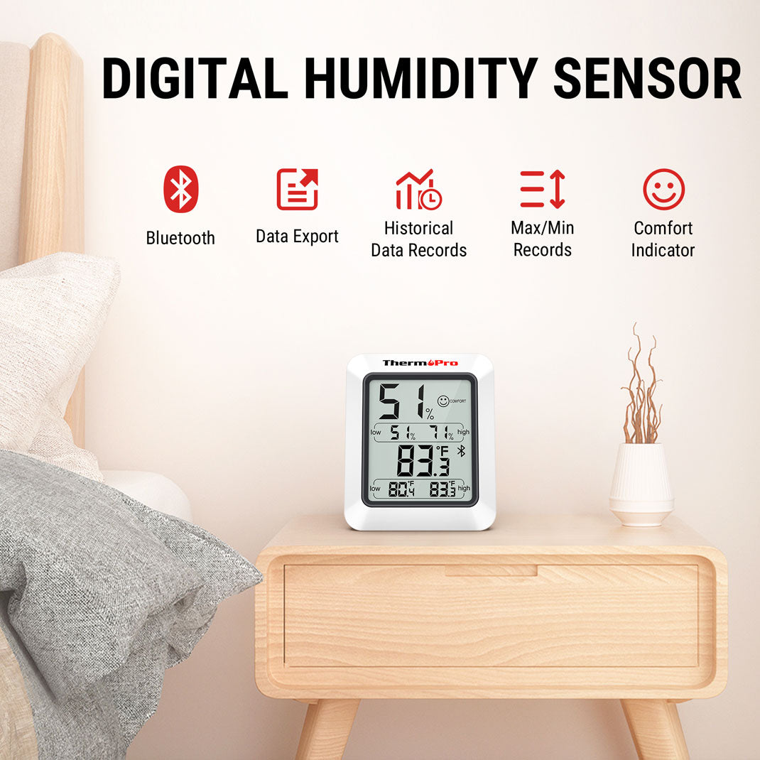  TP350 2 Packs Bluetooth Home Hygrometer Thermometer