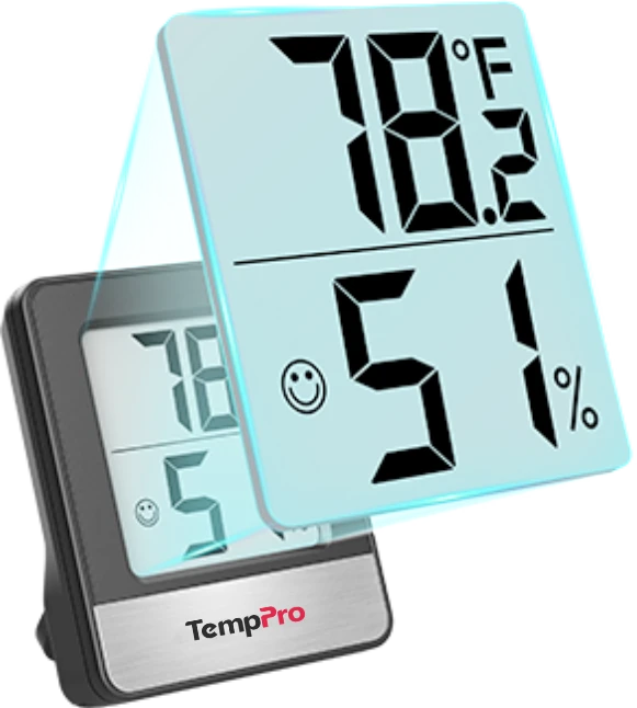 TempPro TP358 Bluetooth Hygrometer + TP49B Mini Hygrometer 3-Pack — Indoor Temperature & Humidity Monitor