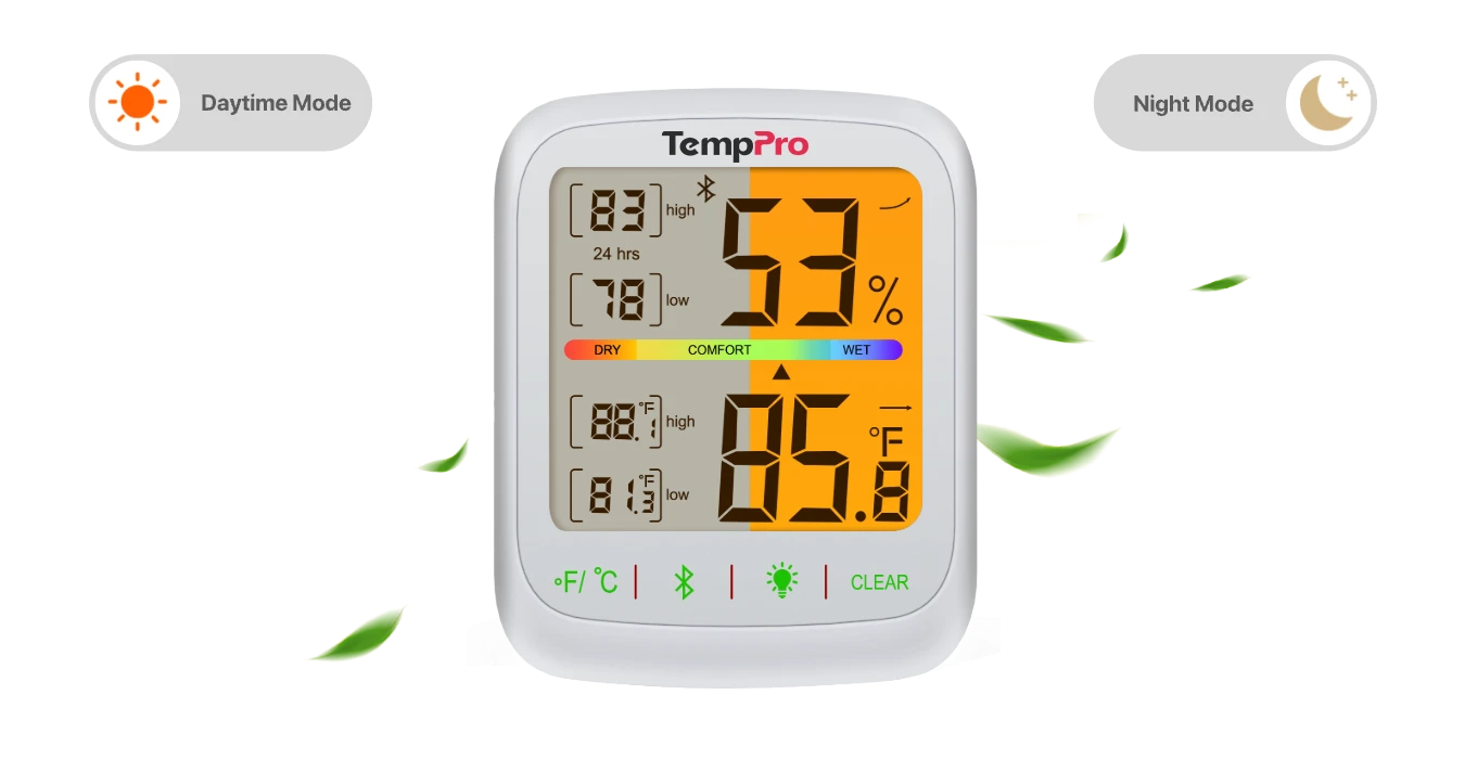 Termómetro higrómetro para interiores con Bluetooth TP359