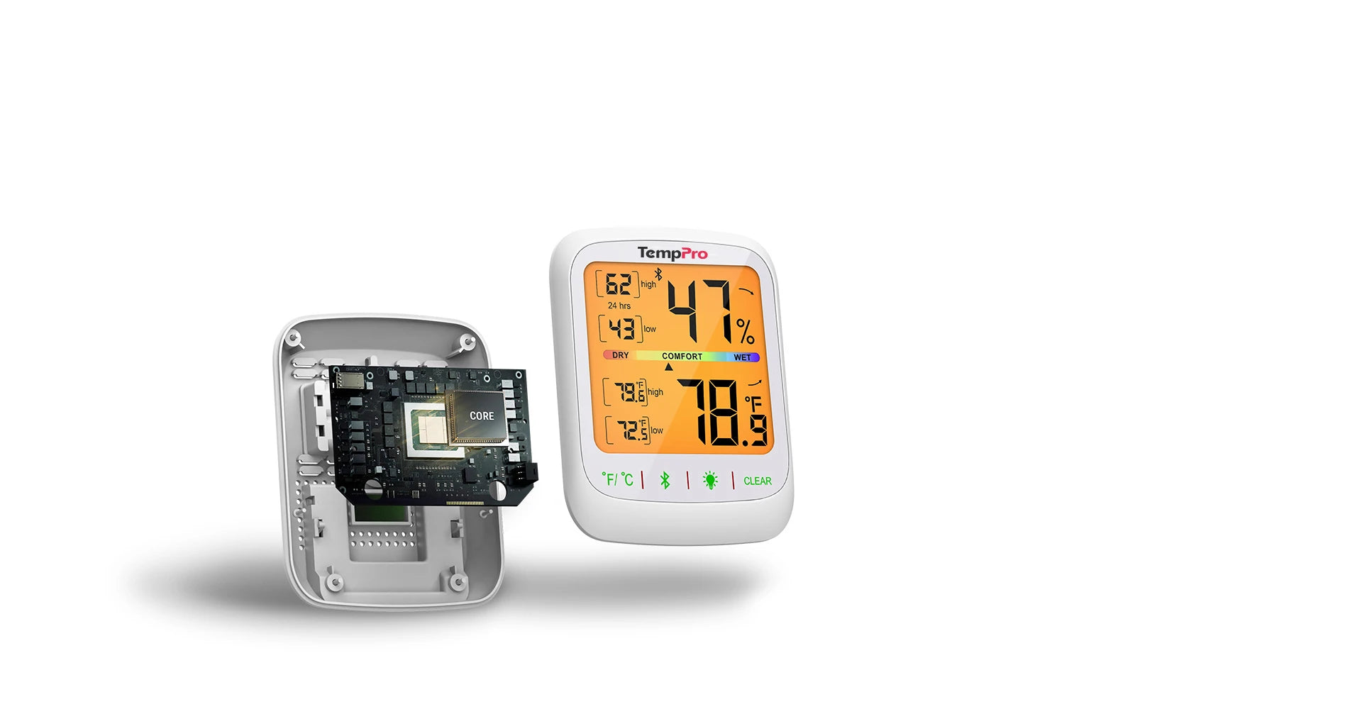 Termómetro higrómetro para interiores con Bluetooth TP359