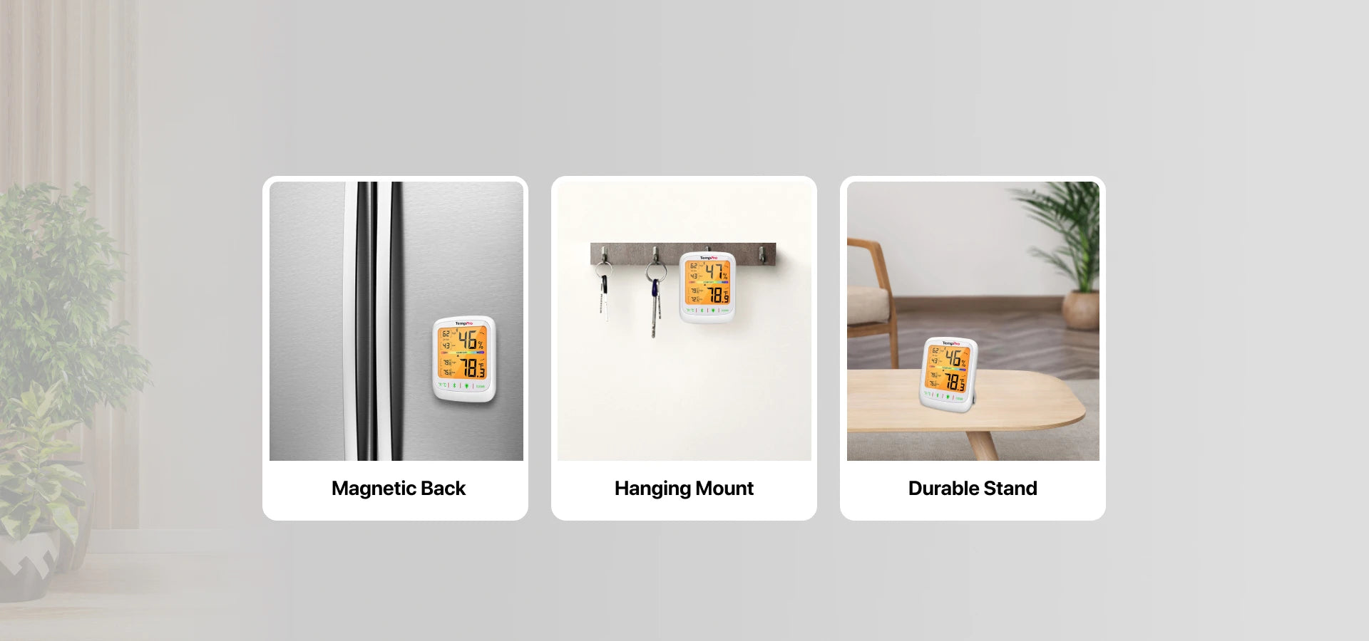 Termómetro higrómetro para interiores con Bluetooth TP359