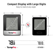 Termómetro e higrómetro para interiores TempPro TempAir CORE TP49 — ±1°F/±2% HR, indicador de confort