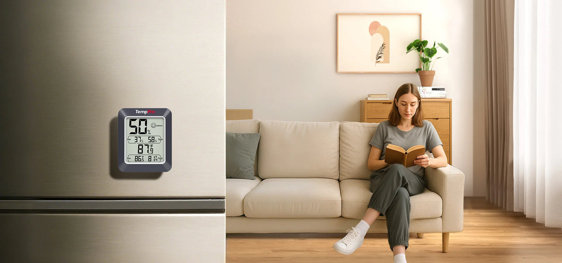 Higrómetro/termómetro digital para interiores ThermoPro TP50