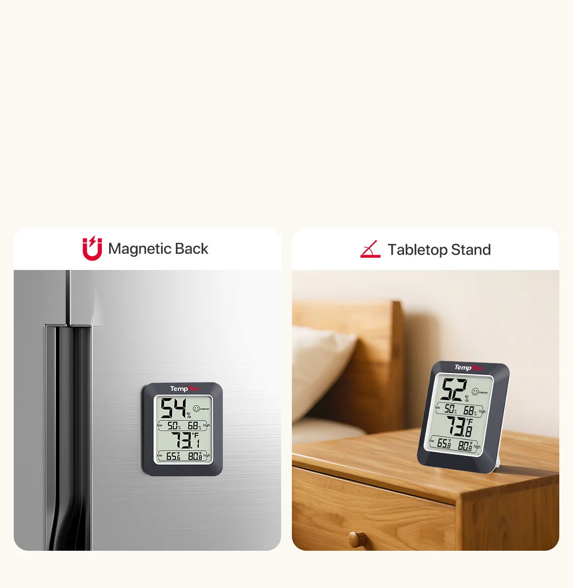 Higrómetro/termómetro digital para interiores ThermoPro TP50