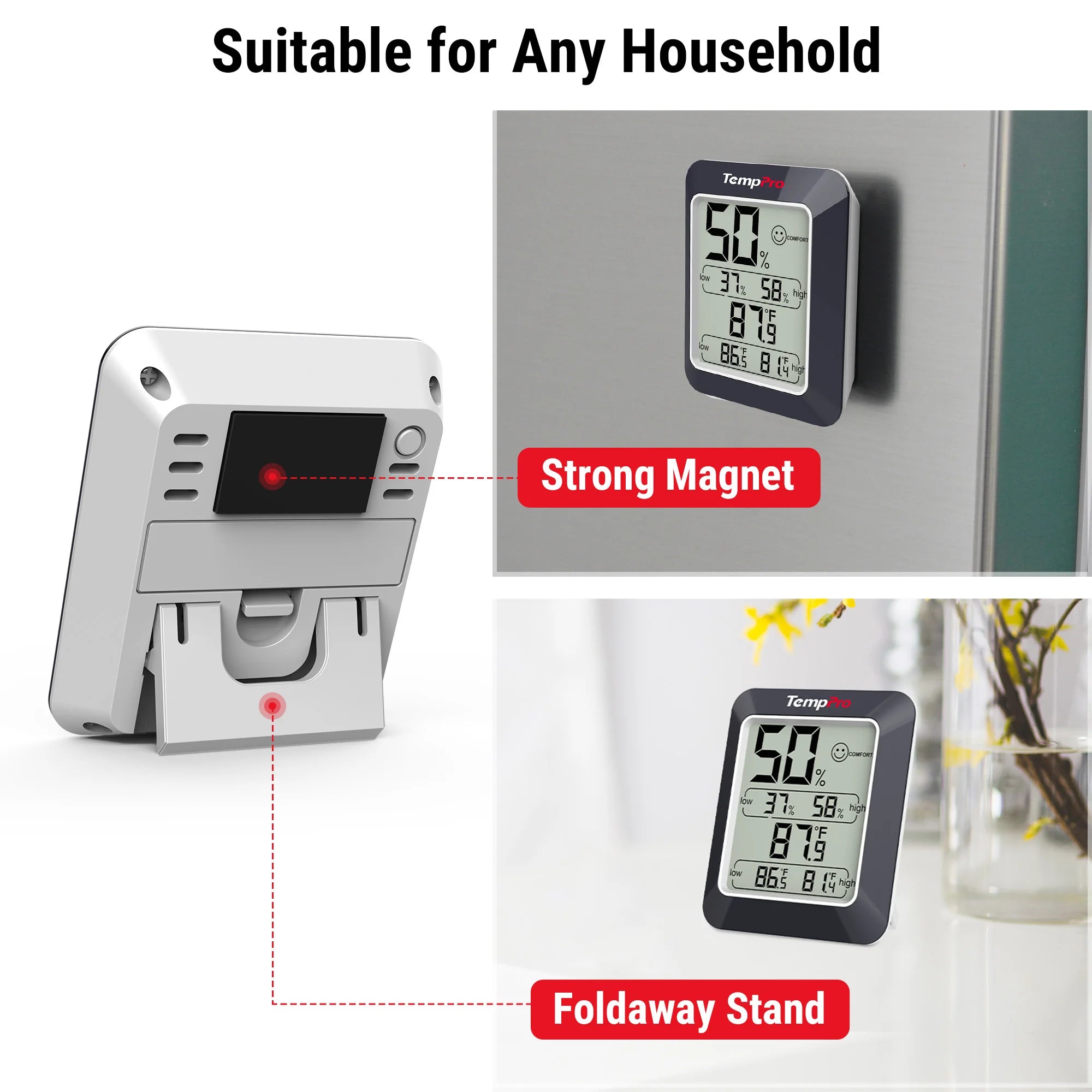 Higrómetro/termómetro digital para interiores ThermoPro TP50