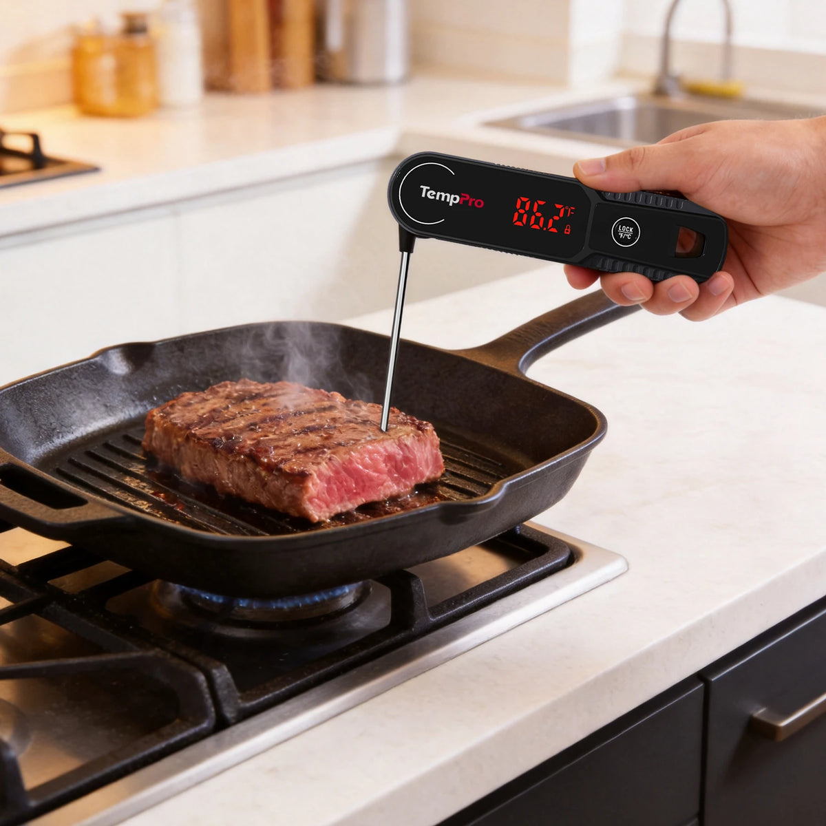 TempPro TP622 Lightning Instant-Read Meat Thermometer — Ultra-Fast, Waterproof