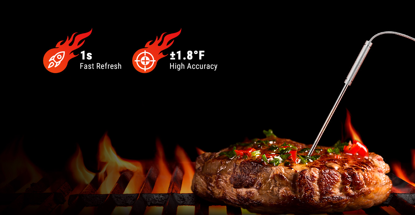 TempPro TP717 Leave-In Meat Thermometer — Oven & Grill Safe, Backlit Display