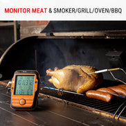 Termómetro de carne inalámbrico TempPro TempSync PLUS TP827B — Alcance RF de 300 m, 4 sondas codificadas por colores