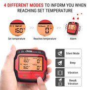 Termómetro inalámbrico TempPro TempSync PLUS TP828BW para carne — RF de 152 m, sondas dobles, 4 modos de alarma · Edición para tiendas