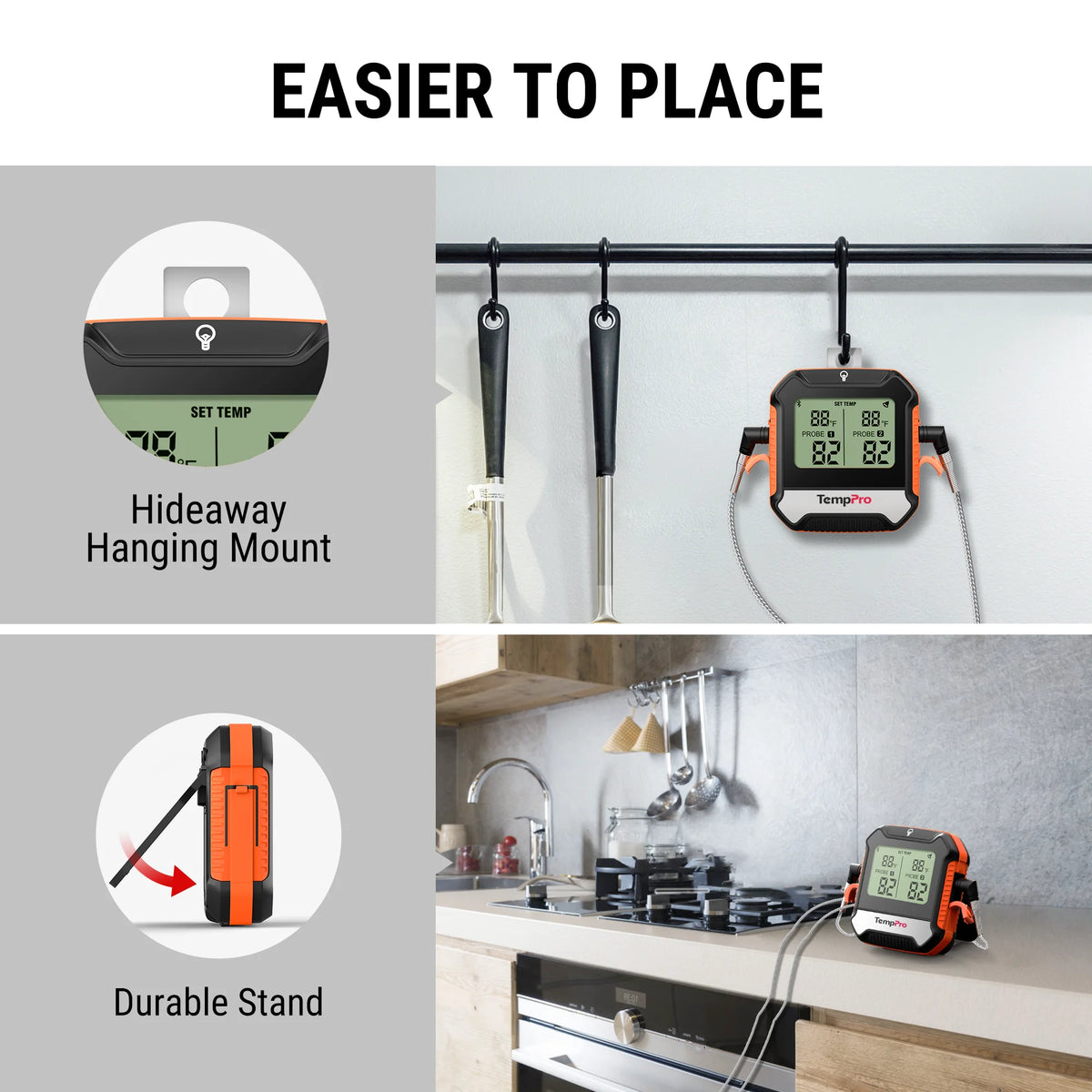 Termómetro de carne inalámbrico TempPro TempSync ELITE TP904 — Bluetooth inteligente, alertas por aplicación