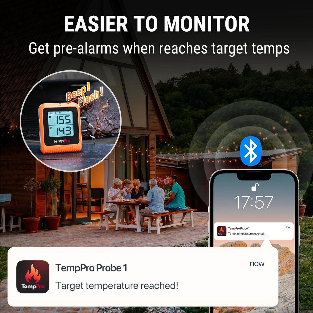 TempPro TP920 Bluetooth Meat Thermometer + TP605 Instant-Read Thermometer — Value Pack