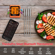 Termómetro de carne inalámbrico TempPro TempSync PRO TP930 — Bluetooth inteligente, alertas de aplicación
