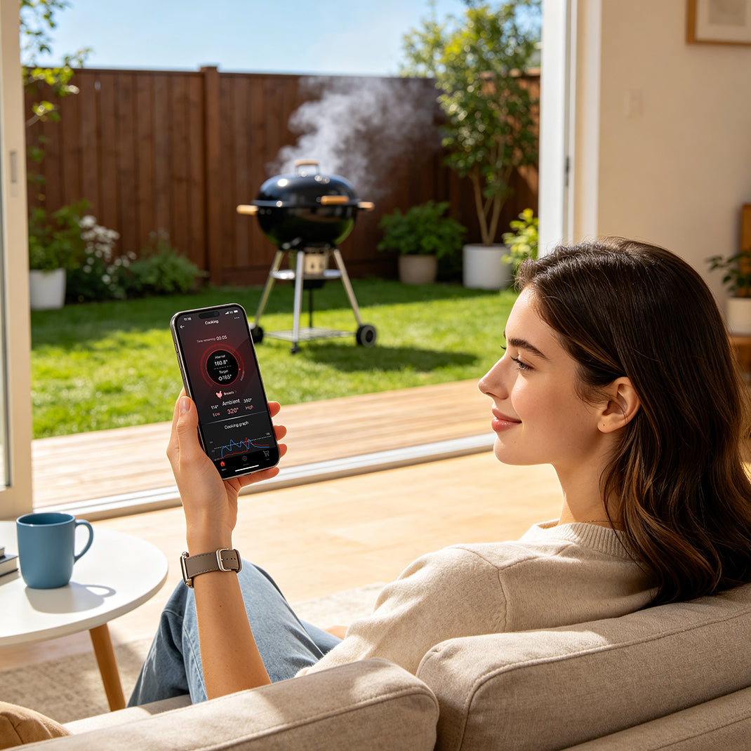 Thermomètre à viande Bluetooth sans fil TempSpike Plus TP971 – Portée de 183 m