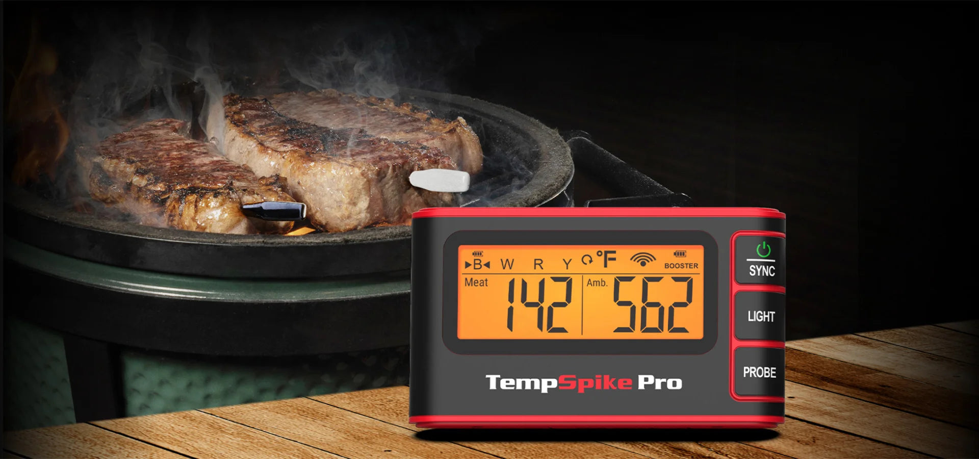 TempPro TempSpike Pro TP980 Smart Wi-Fi Meat Thermometer — Up to 4 Probes, Wi-Fi + 1,060-ft Bluetooth