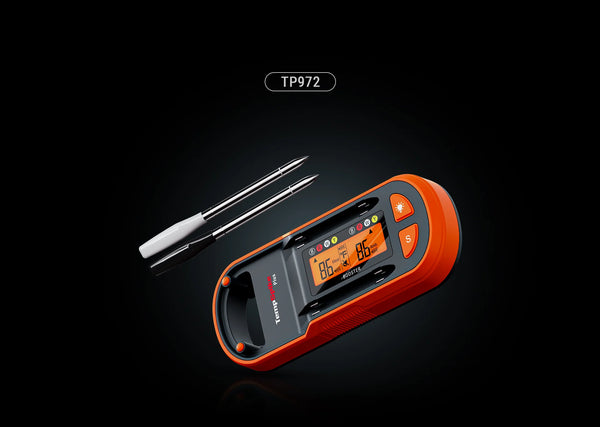 TempPro Twin TempSpike Plus TP972 Smart Wireless Meat Thermometer — Dual Probe, Long-Range Bluetooth